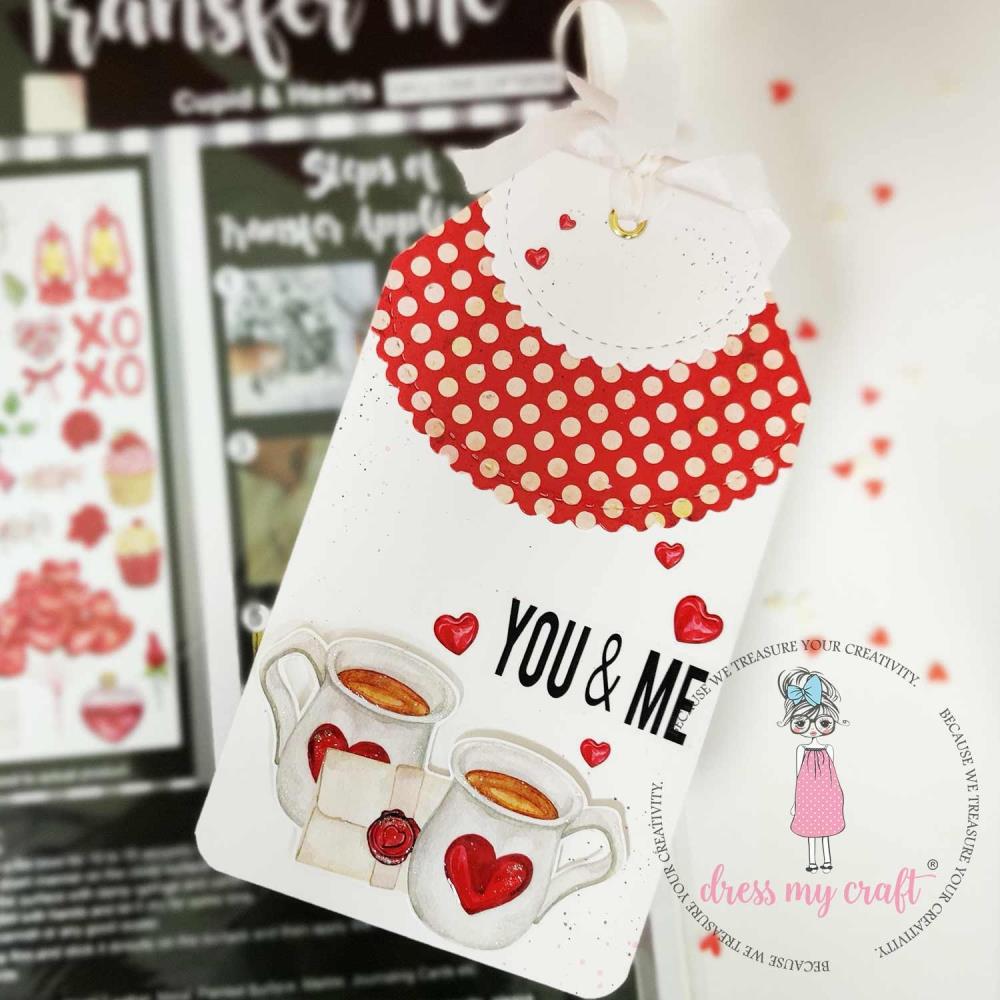 Dress My Craft Transfer Me Sheet A4 - Cupid & Hearts - Crafty Divas