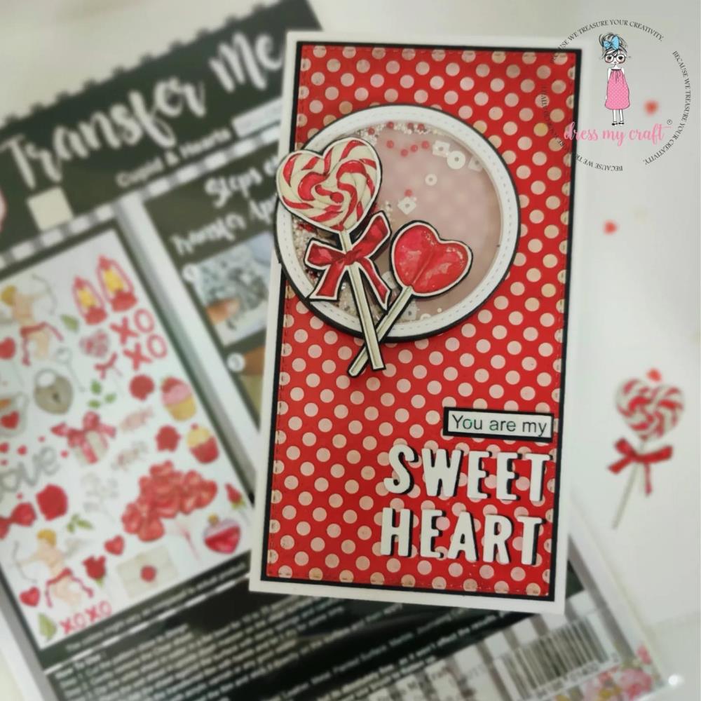 Dress My Craft Transfer Me Sheet A4 - Cupid & Hearts - Crafty Divas