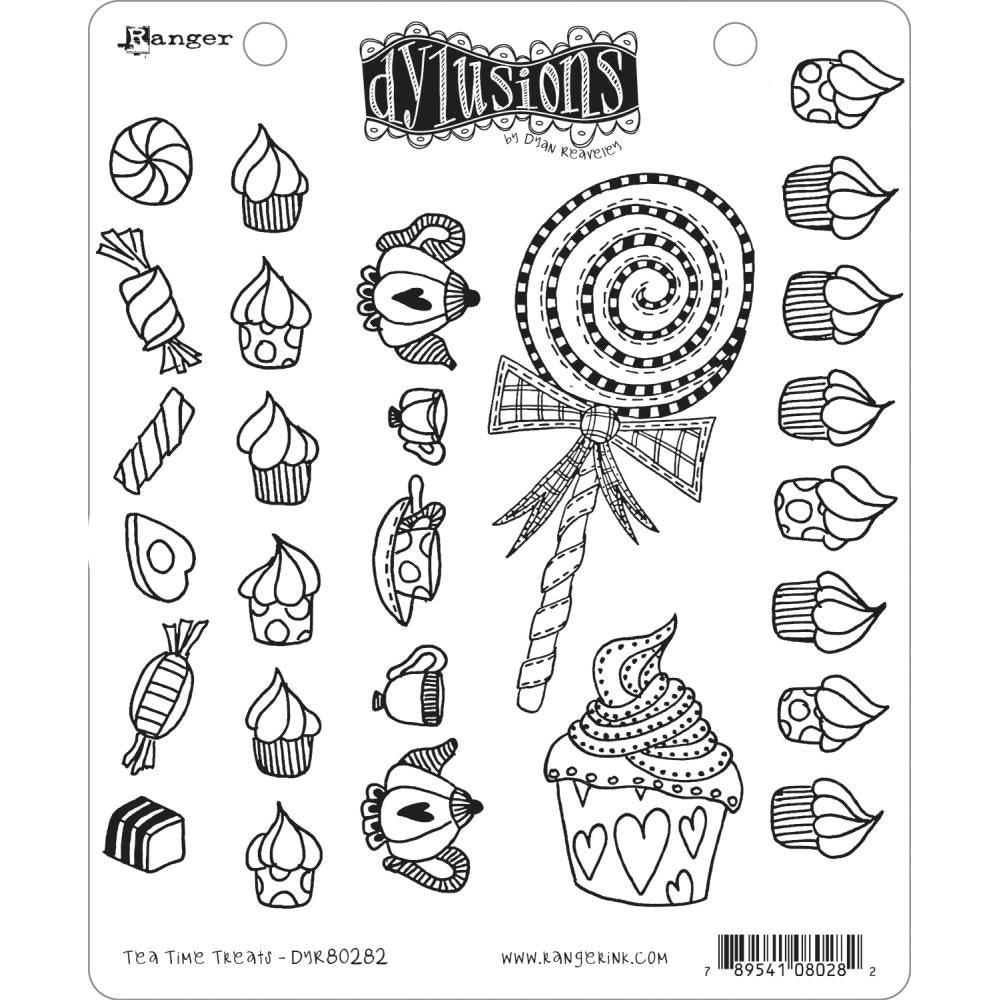 Dyan Reaveley's Dylusions Cling Stamp Collection - Tea Time Treats - Crafty Divas