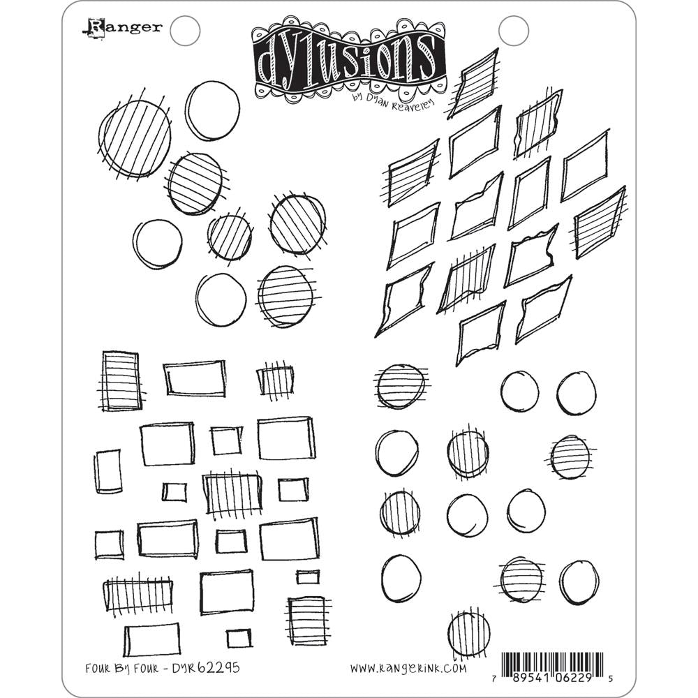 Dyan Reaveley's Dylusions Cling Stamp Collections - Four By Four - Crafty Divas