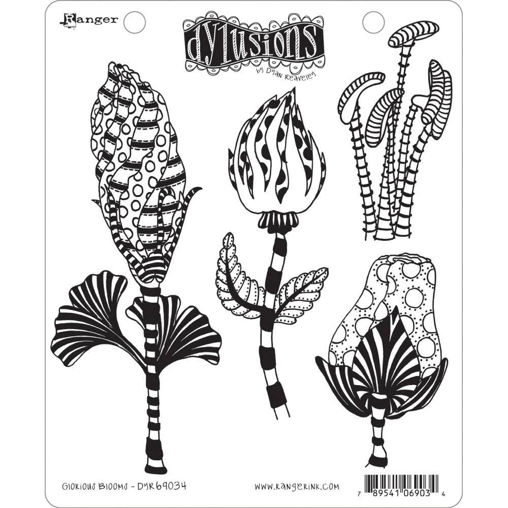 Dyan Reaveley's Dylusions Cling Stamp Collections - Glorious Blooms - Crafty Divas