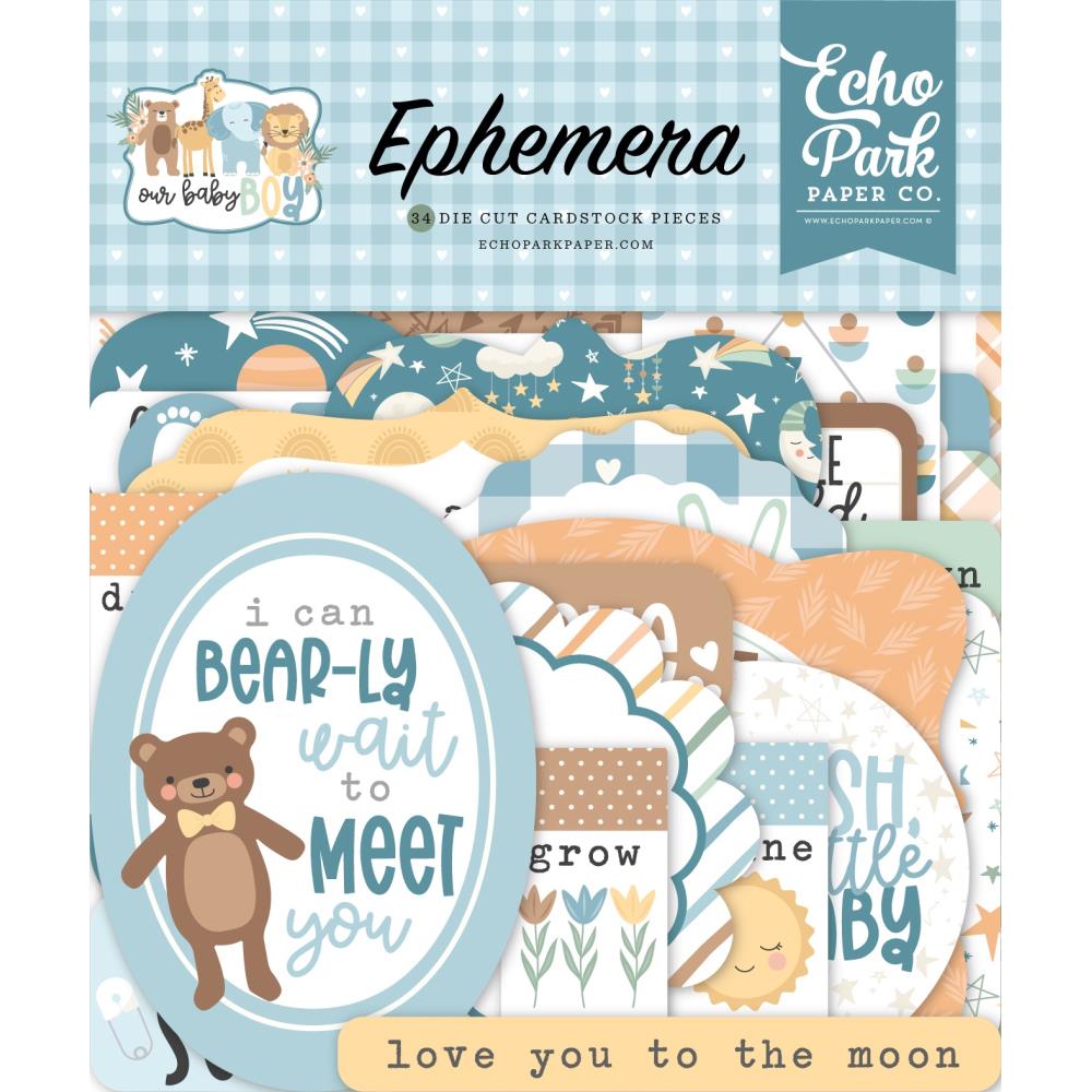Echo Park Cardstock Ephemera - Icons - Our Baby Boy - Crafty Divas