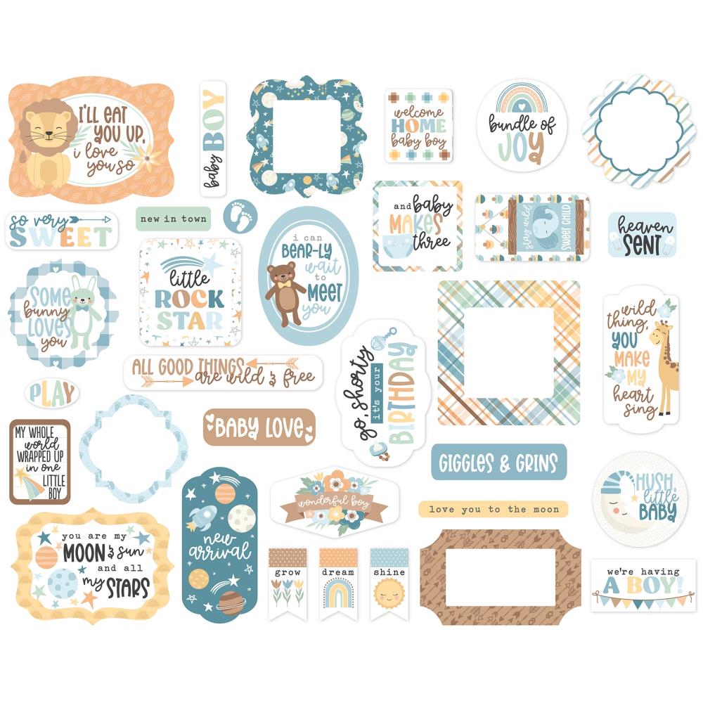 Echo Park Cardstock Ephemera - Icons - Our Baby Boy - Crafty Divas