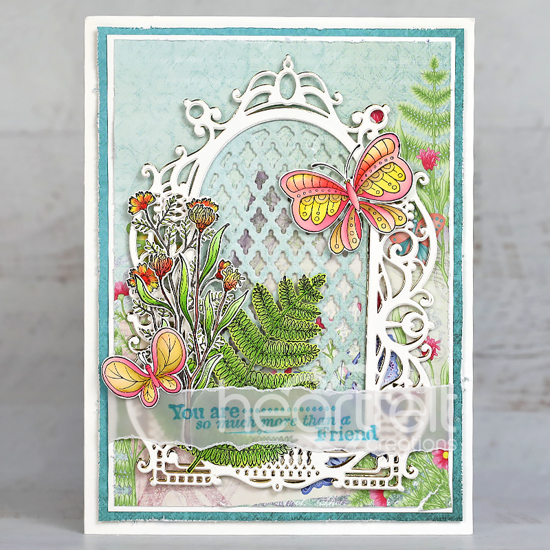 Heartfelt Creations - Floral Butterfly Accents Die...